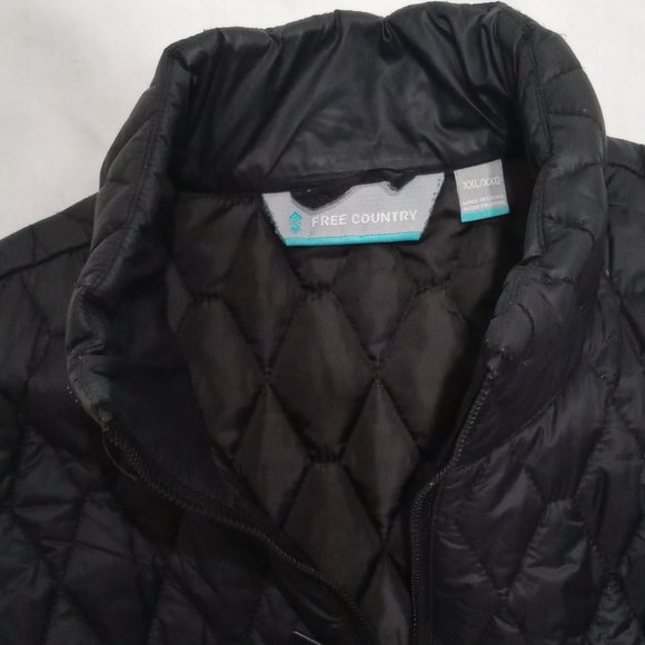 Free Country Vest Women's Puffy Warm Black Material Front Zipper XXL - Picture 4 of 7